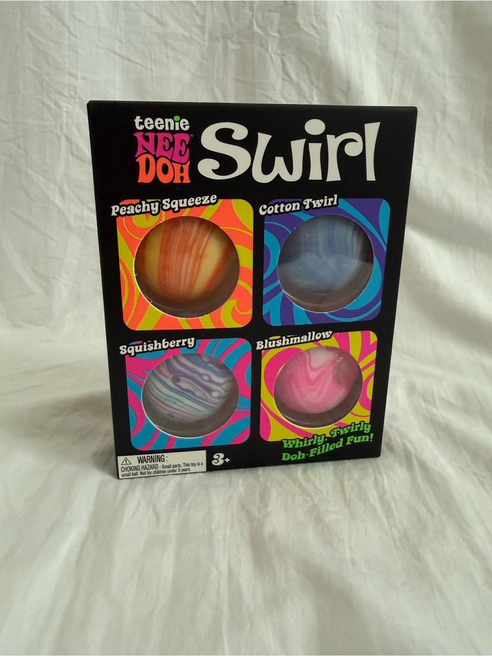 teenie NEE DOH Swirl Pack - Peachy Squeeze Cotton Twirl Squishberry Blushmallow